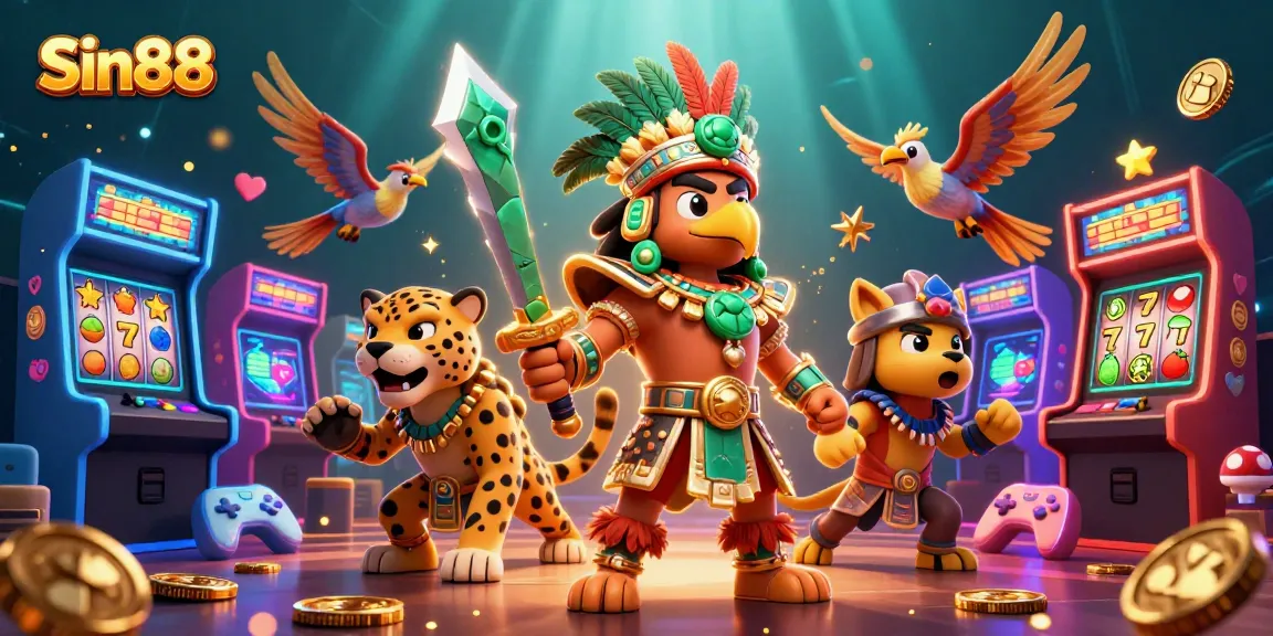 Sin88 showcases immersive slot gaming with colorful characters, rich graphics, and dynamic game elements.