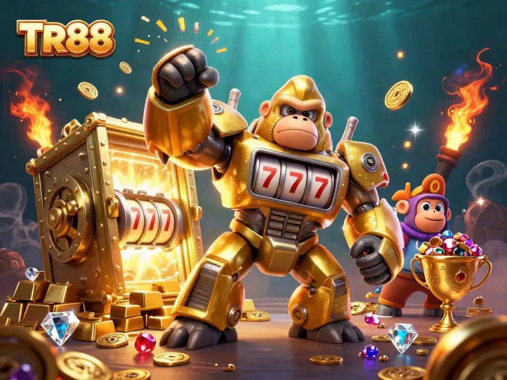 Watch the TR88 gorilla mech slam into action amidst a wealth of casino rewards.