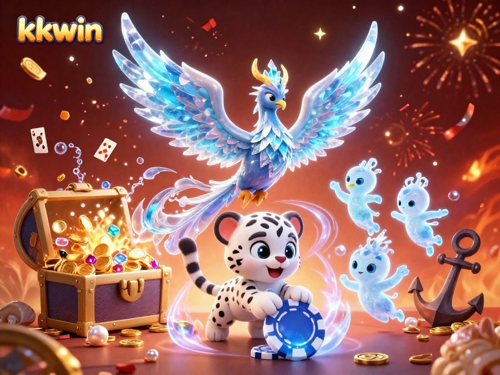 Experience thrilling kkwin gameplay with vibrant characters and shimmering casino elements in a stunning 3D scene.