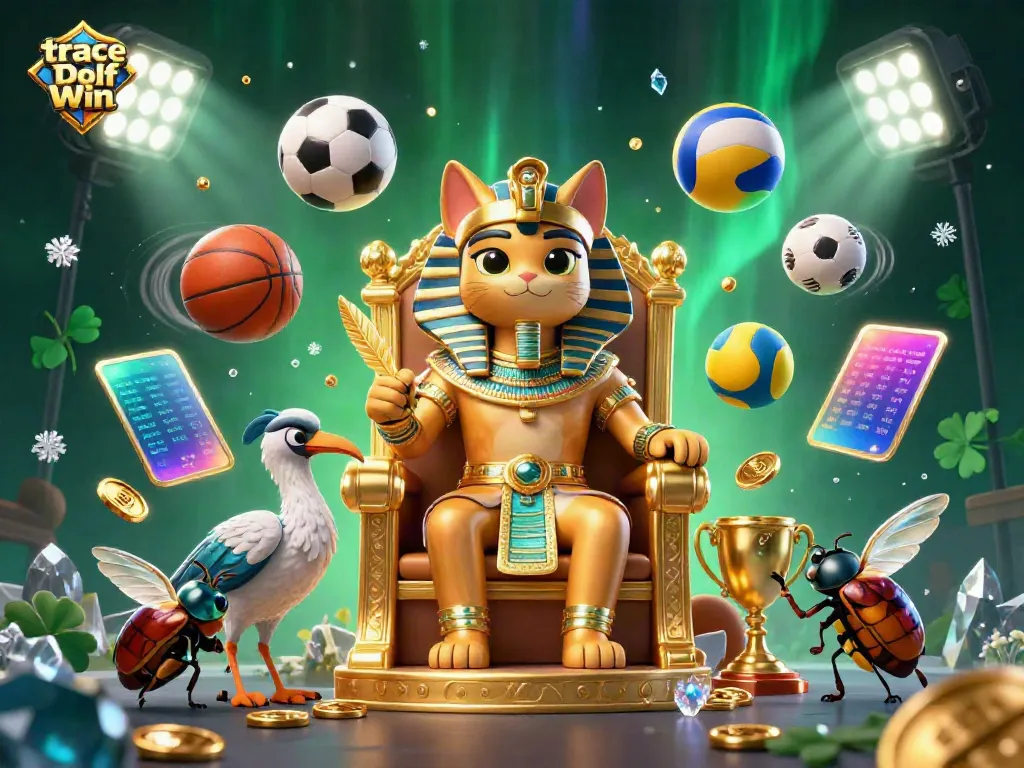 Engage in thrilling gameplay at trace Dolf Win with vibrant casino elements and dynamic sports balls.