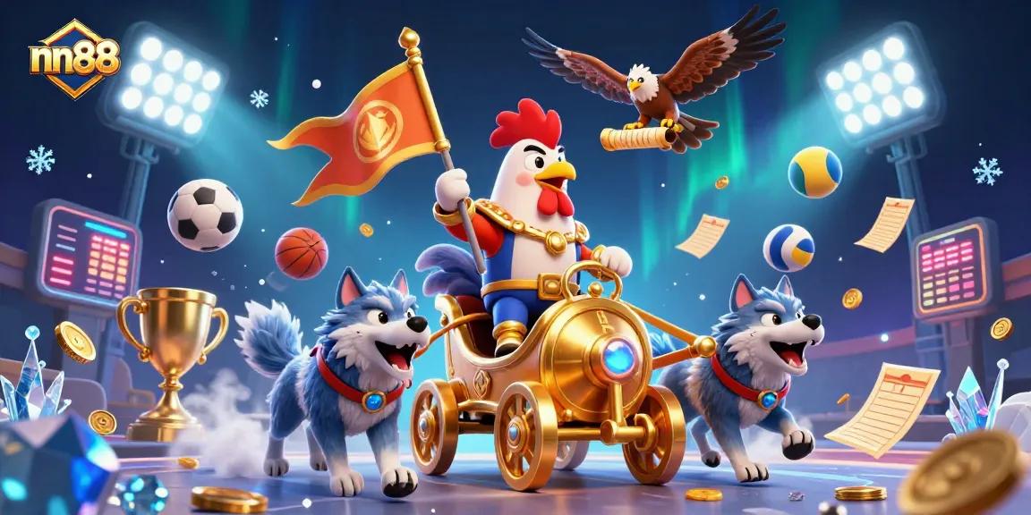Join the ultimate nn88 casino adventure with a rooster warlord, exciting sports elements, and gold treasures!