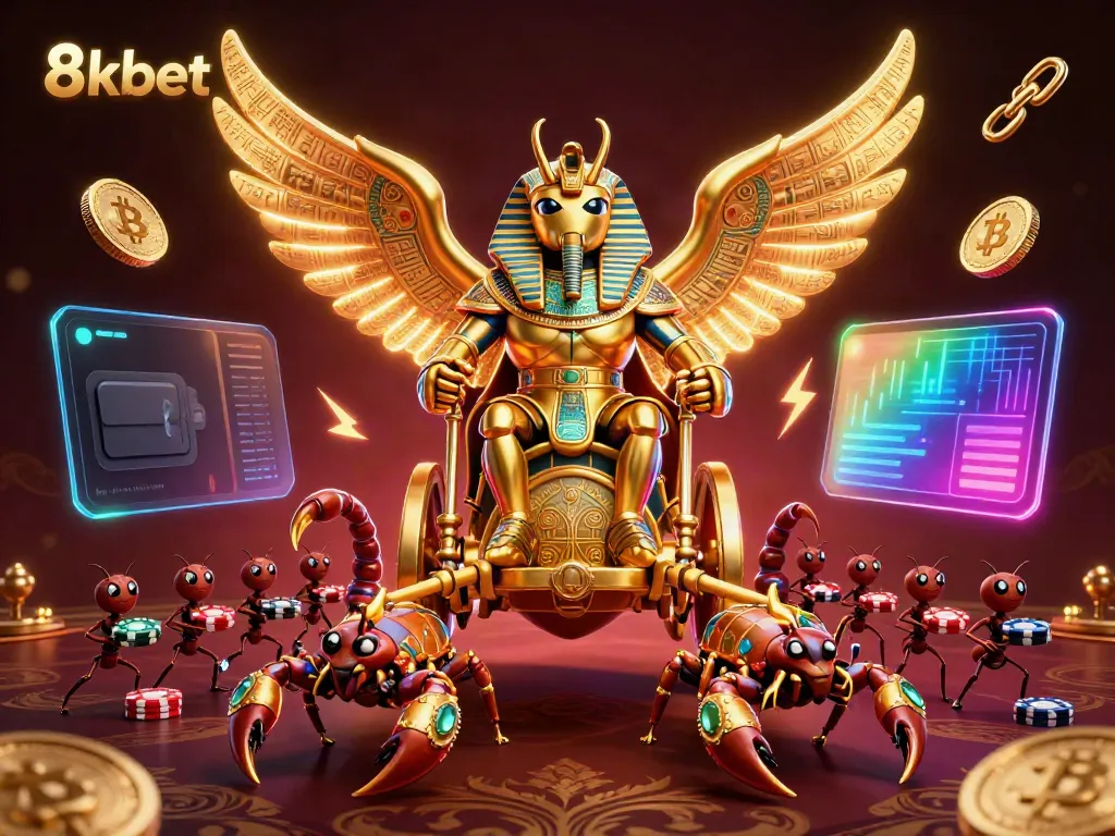Experience thrilling gameplay with 8xbet in this vibrant, detailed casino illustration.