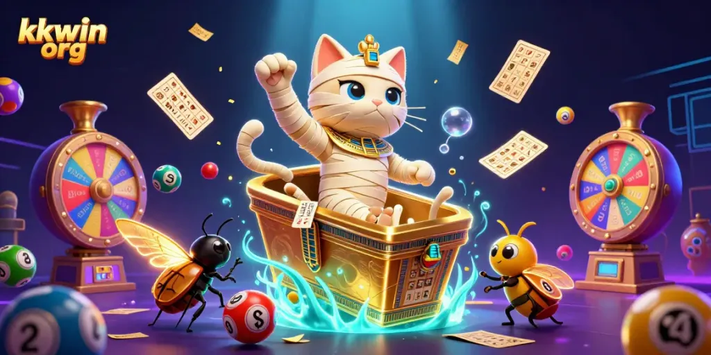 Engage with exciting gaming action at kkwin org featuring vibrant casino-themed characters.