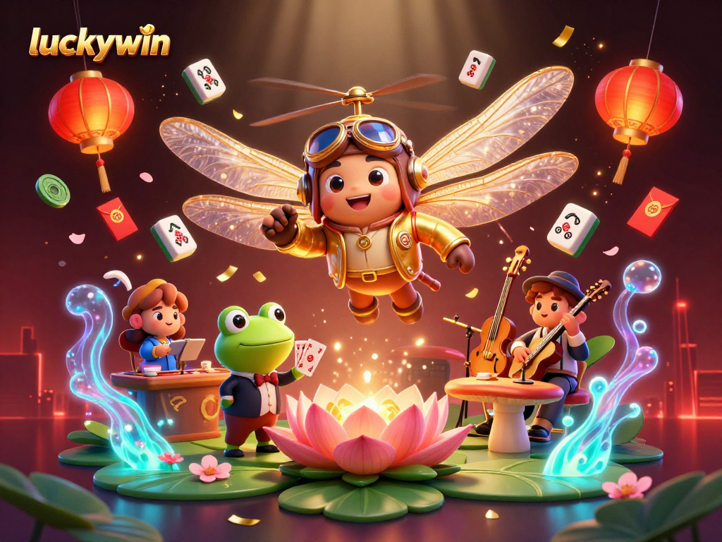 Engage in thrilling gaming adventures at luckywin with vibrant characters and spectacular casino elements.