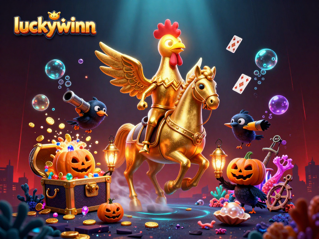 Experience winning at luckywinn in a vibrant, dynamic casino scene filled with action.
