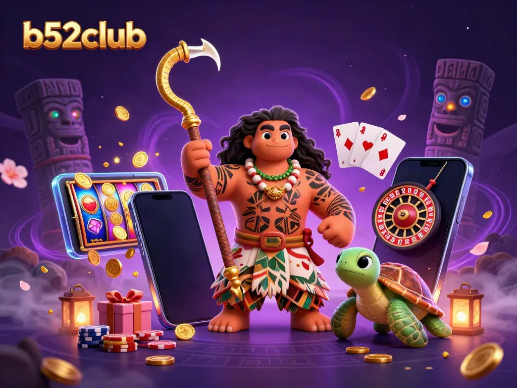Experience thrilling gameplay with the b52club featuring a cartoon demigod hawk and vibrant gaming elements