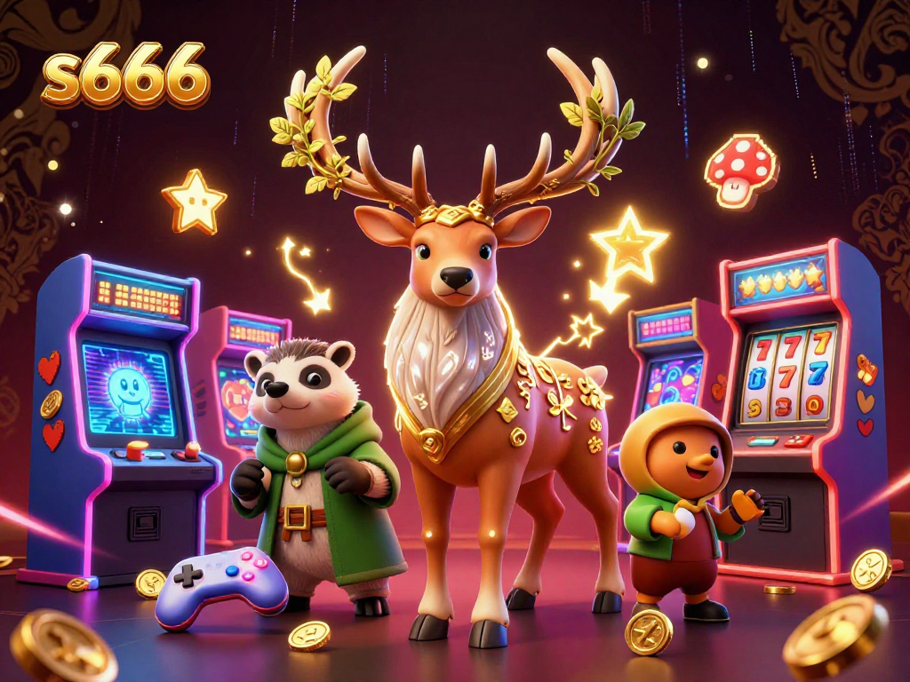 Engage in thrilling gameplay at s666 with immersive 3D illustration featuring unique casino elements.