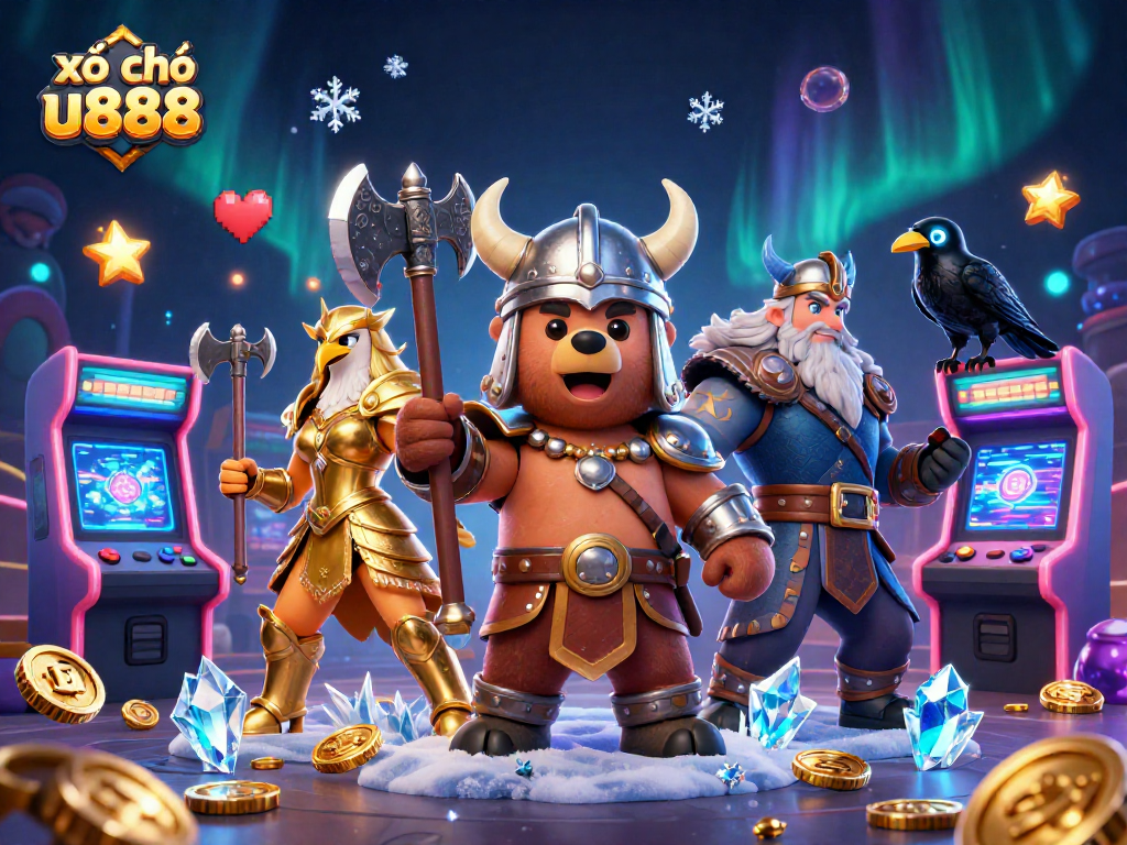 Experience the excitement of xổ số u888 with dynamic 3D characters and vivid casino elements.
