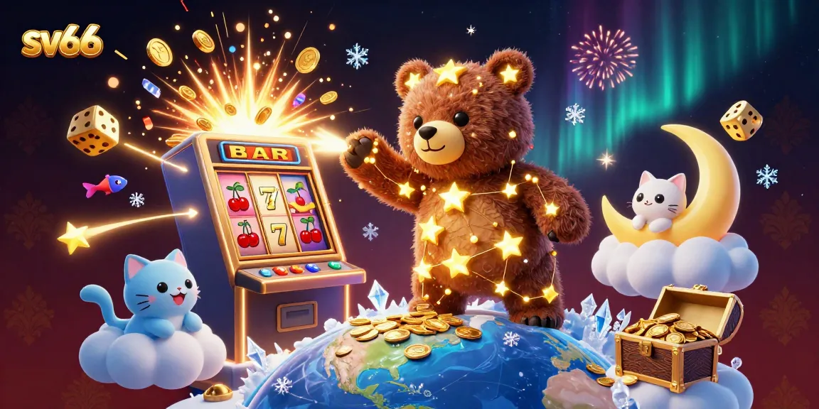 Experience the thrill of sv66 with casino gaming icons and a lively atmosphere.