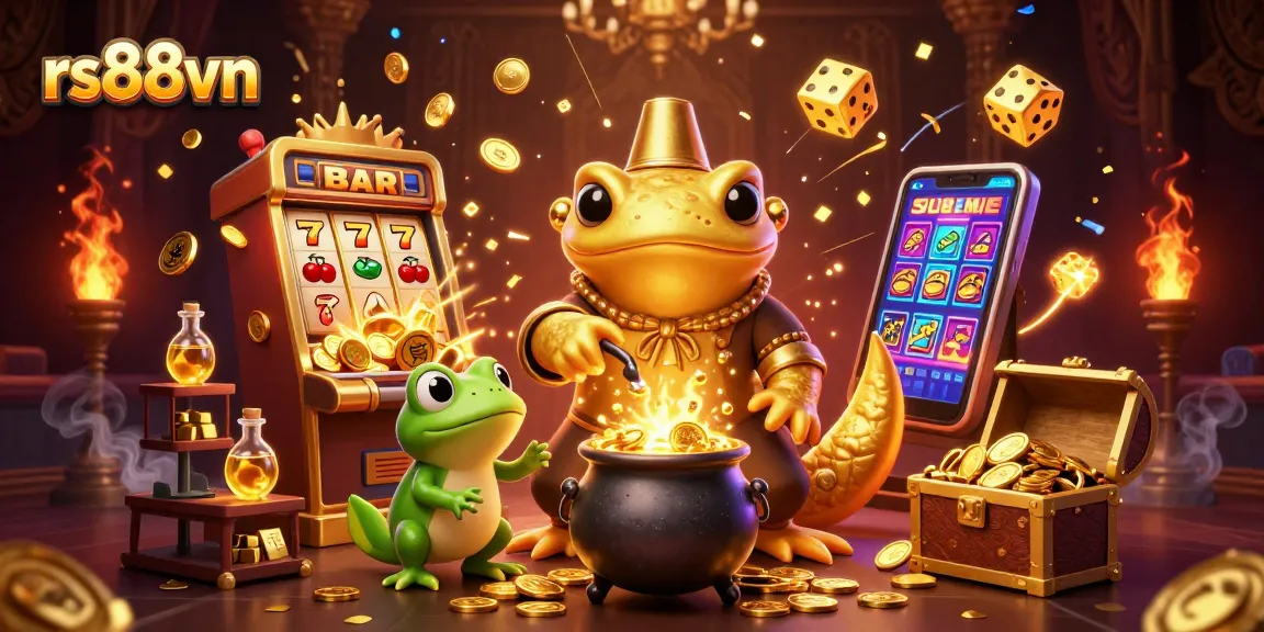 Experience the excitement of rs88vn with a dynamic scene of gold and casino magic.