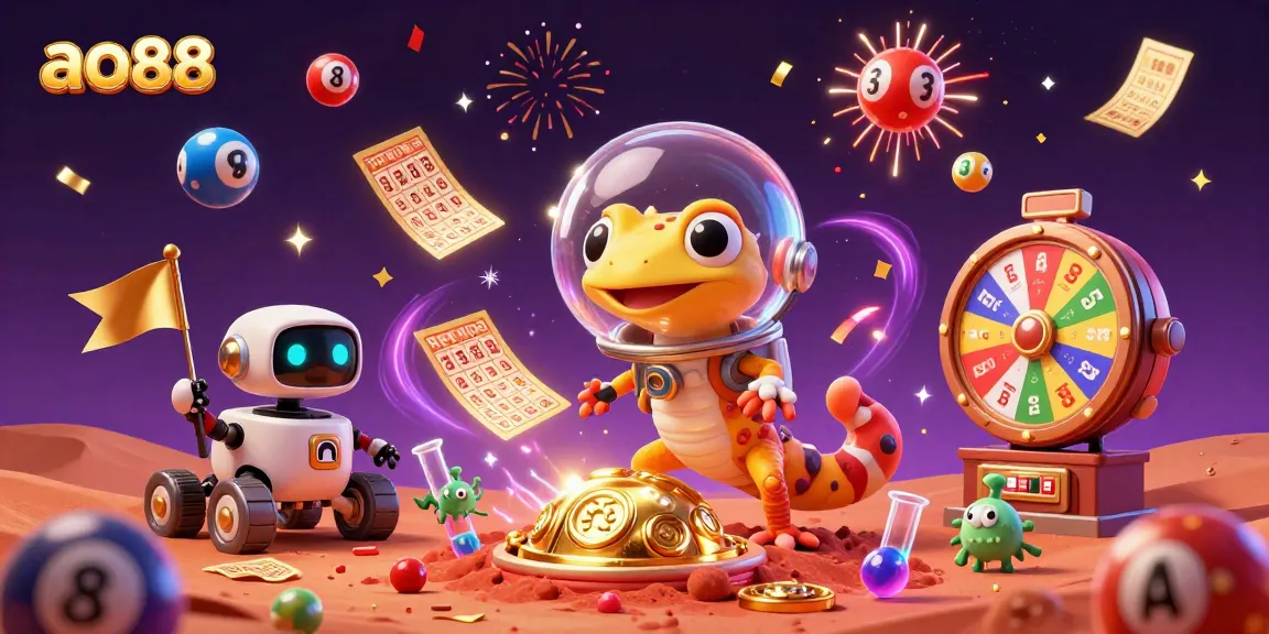 Experience exciting casino action with ao88 as a Martian gecko uncovers treasures under Mars sand!