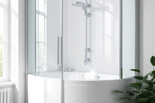 Erleben Sie die Schönheit der duschkabine 80x80 mit eleganten Details und klarem Design.