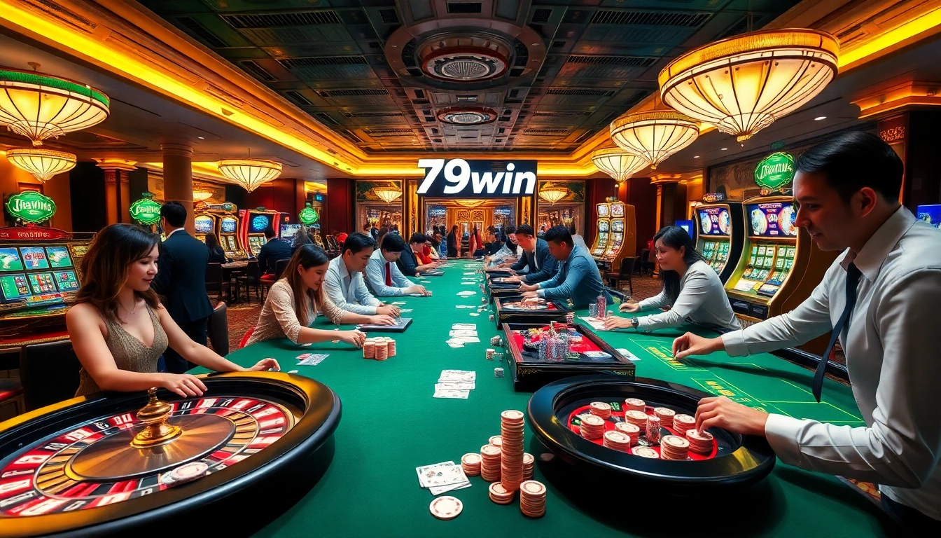 78win players enjoy thrilling games at a lively casino table, showcasing excitement and strategy.