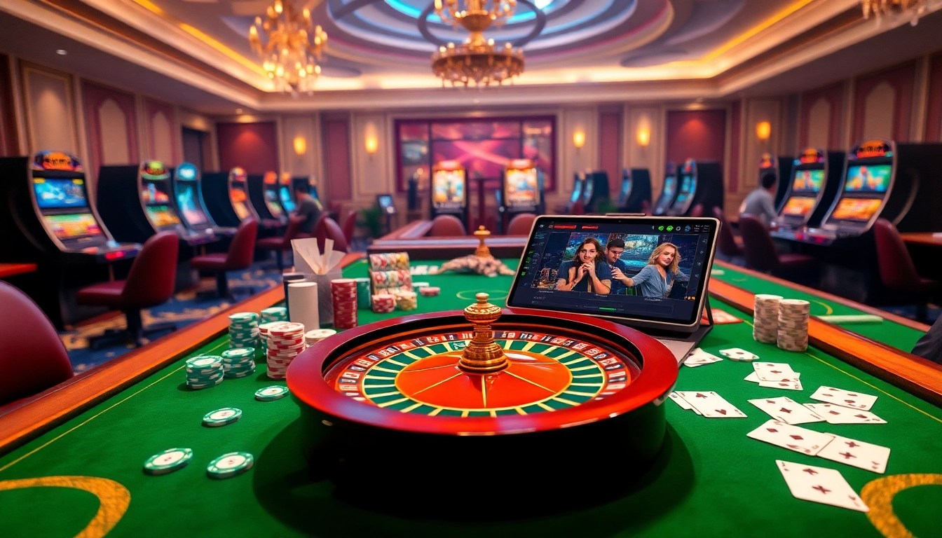 Cwin offers exciting gaming action with roulette wheels and vibrant casino elements.