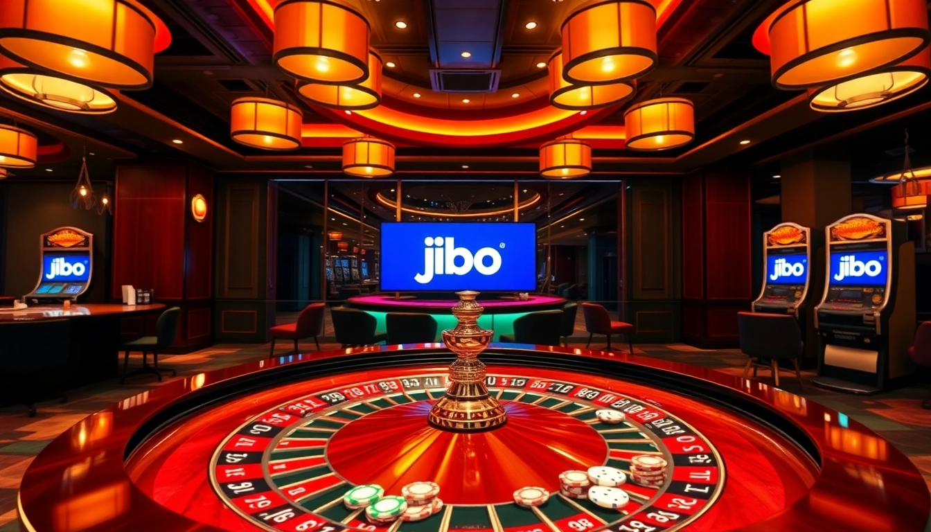 Players enjoying a high-stakes game at JBO casino, featuring roulette and poker elements.