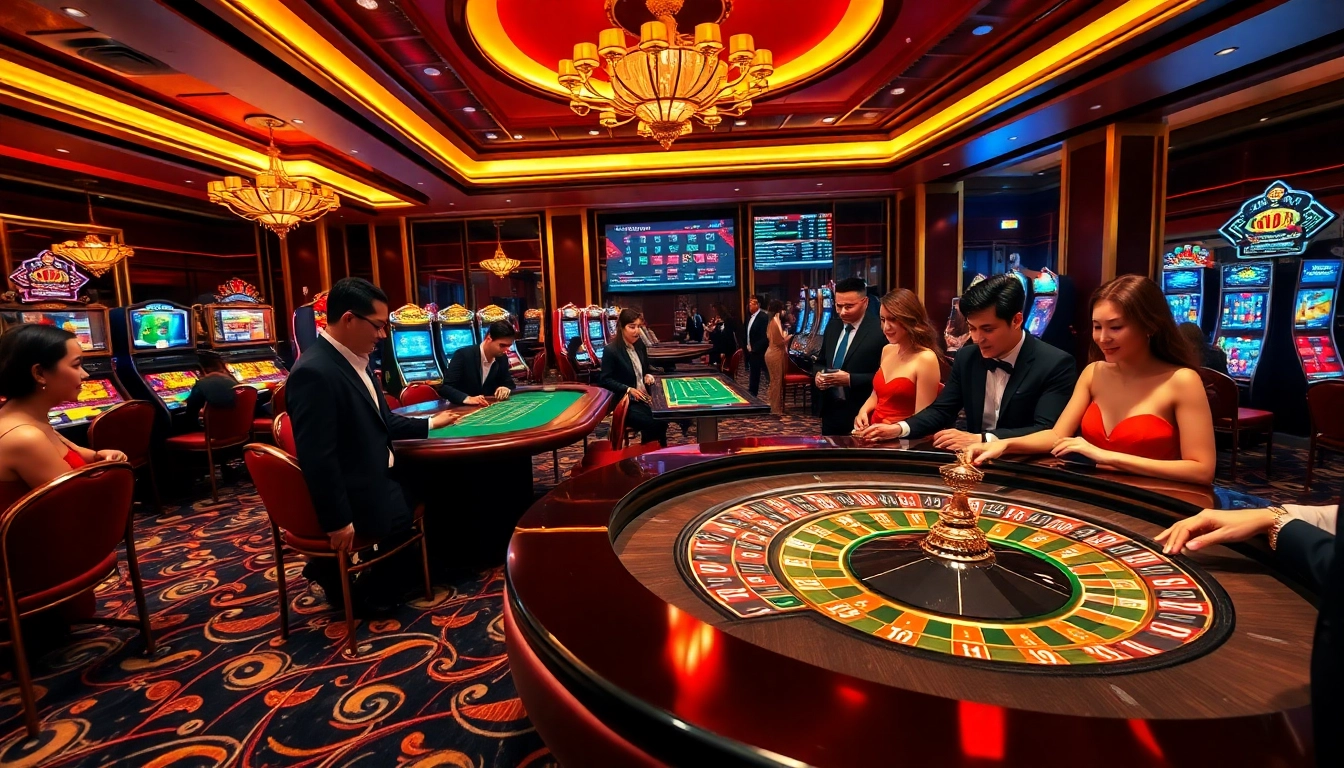 Experience the thrill of gambling with Vào Lưới TV showcasing vibrant casino visuals and gaming strategies.