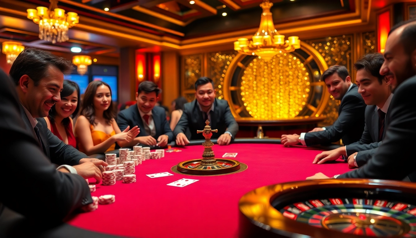 Experience the excitement of gambling at https://thabets.it.com/ with poker chips and a roulette wheel in a luxurious casino setting.