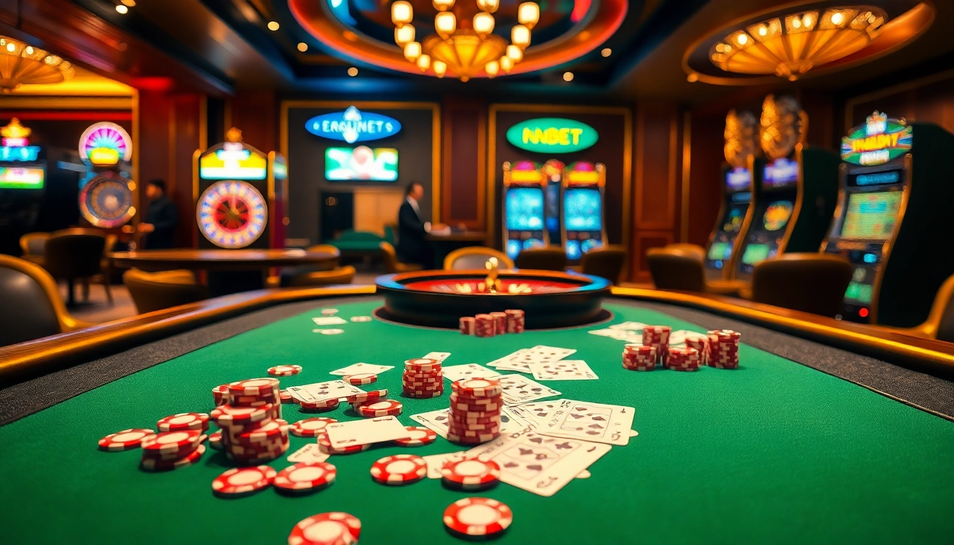 Experience high-stakes gaming at nbet.ru.com with a glamorous casino setting.