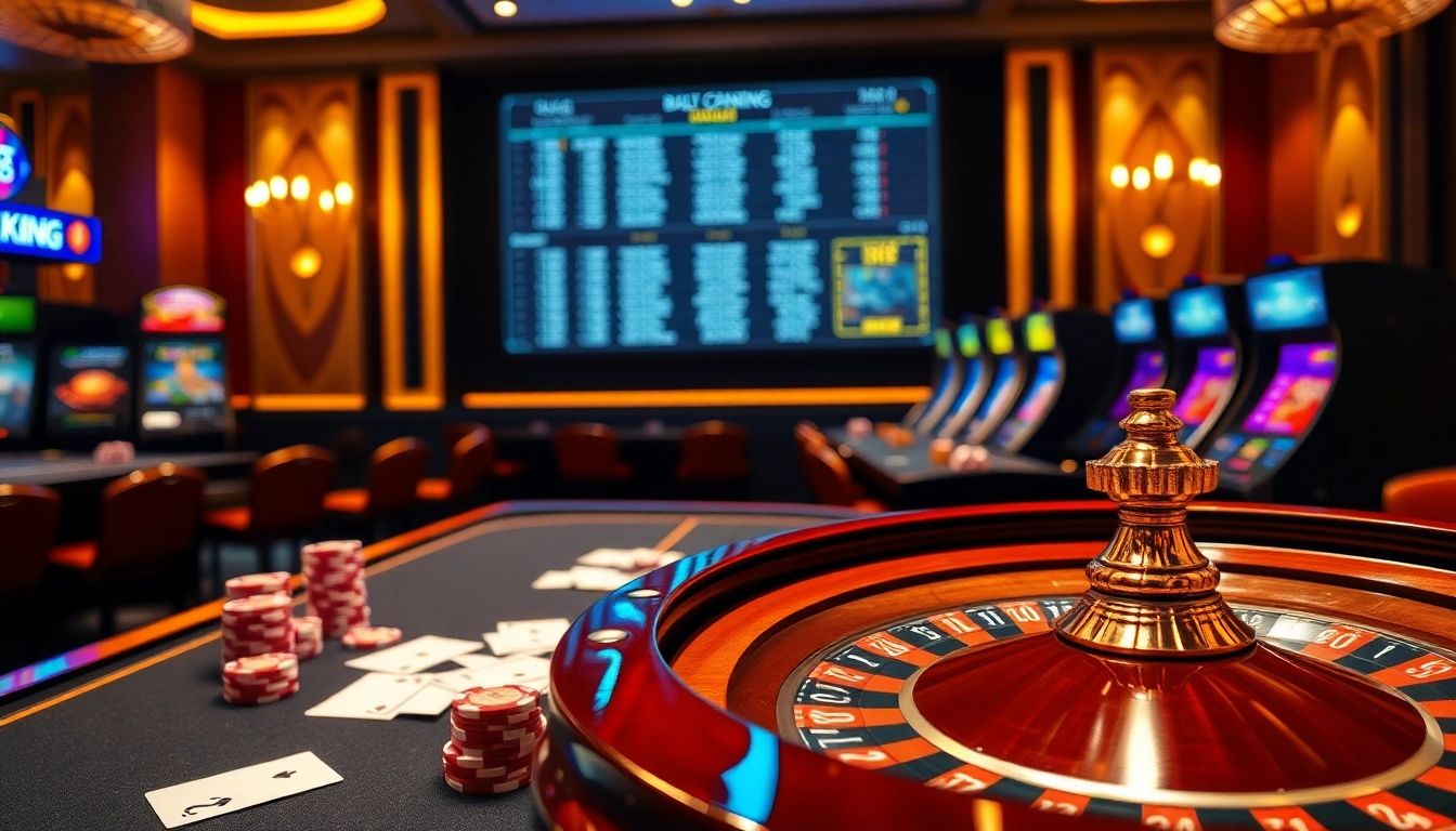 Experience the luxury of online betting at https://uk88.business/ with vibrant poker chips and a sleek roulette wheel.