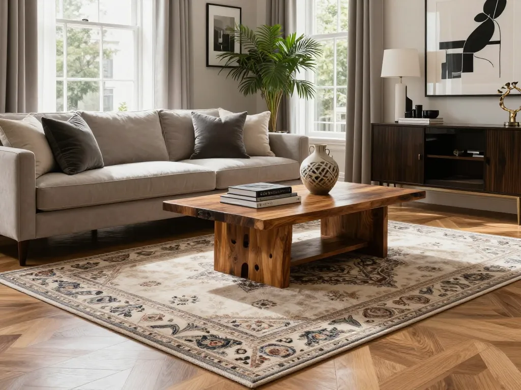 Beautiful luxury carpets London showcased in a stylish living room with elegant decor