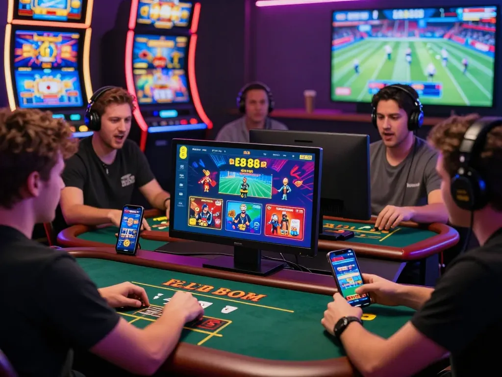 Exciting EE88 online gaming experience with enthusiastic players at casino games and sports betting.