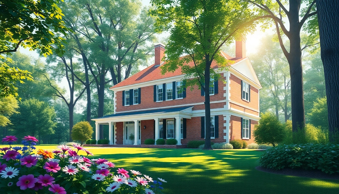 Visual representation of the Milton Colonial Addition Renovation highlighting architectural elegance and lush surroundings.