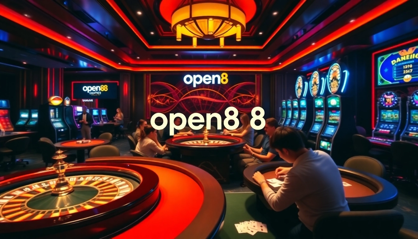 Experience the thrill of open88 with vibrant gaming tables and casino excitement.