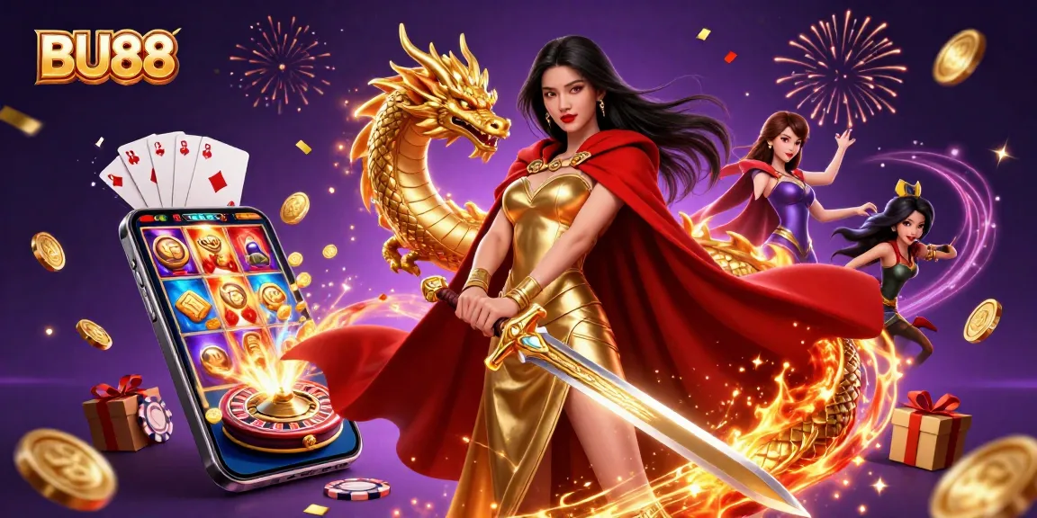 Engage with BU88: Experience thrilling casino action with a dazzling 3D illustration