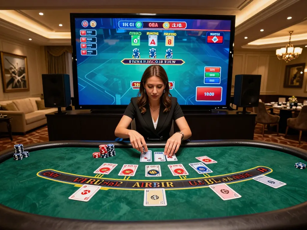 Exciting gameplay at uu88bet blackjack table showcases dealer interaction and thrilling strategy.