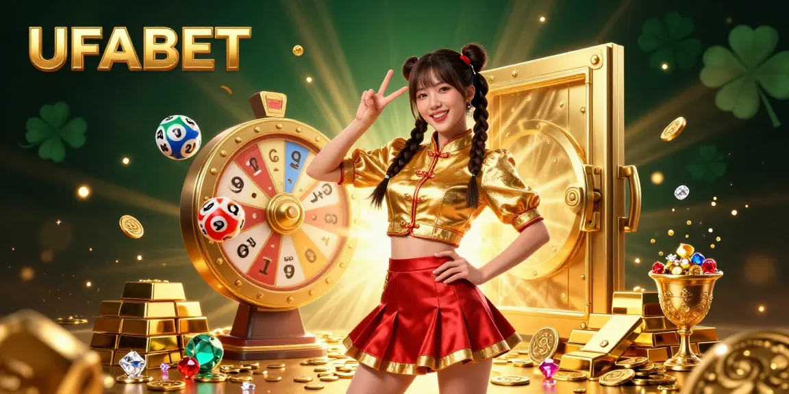 Exciting gaming experience at UFABET with spinning wheels and vibrant prizes.