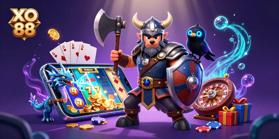 Join the excitement at XO 88 with vibrant slot games, a Viking hero, and a dragon!