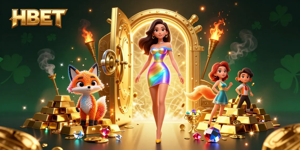 Experience the thrill of HBET with vibrant casino elements and a dazzling portrait, evoking excitement.