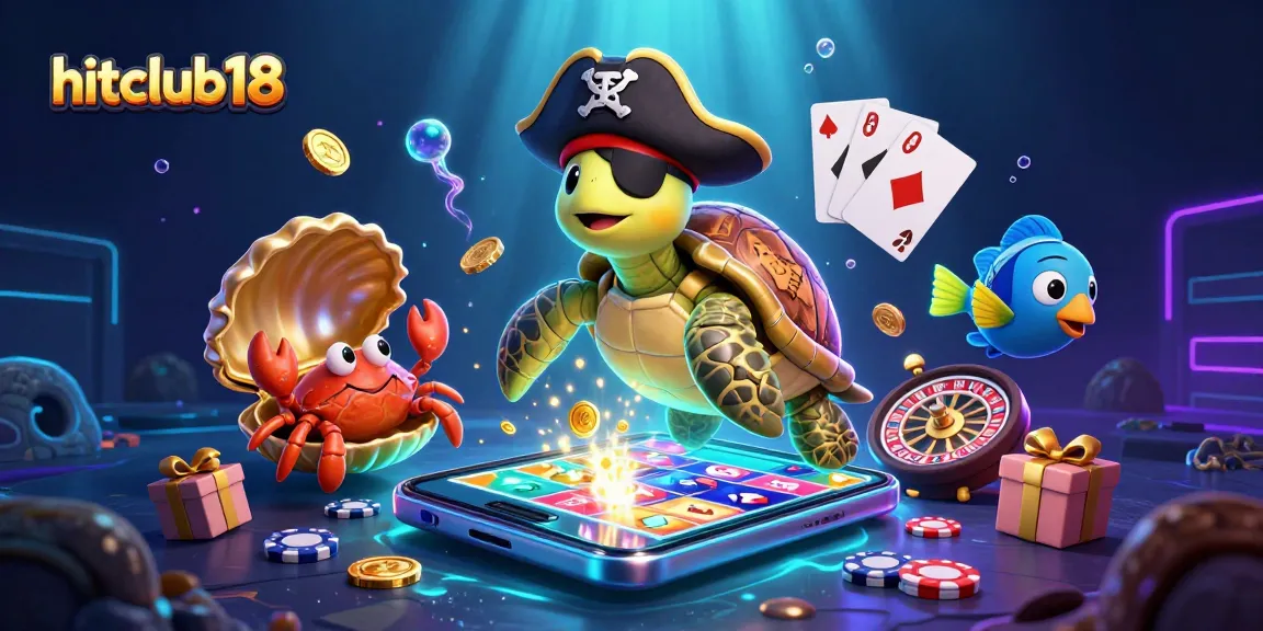 Spin thrilling jackpots at hitclub18 with an exciting underwater casino adventure featuring vibrant characters.