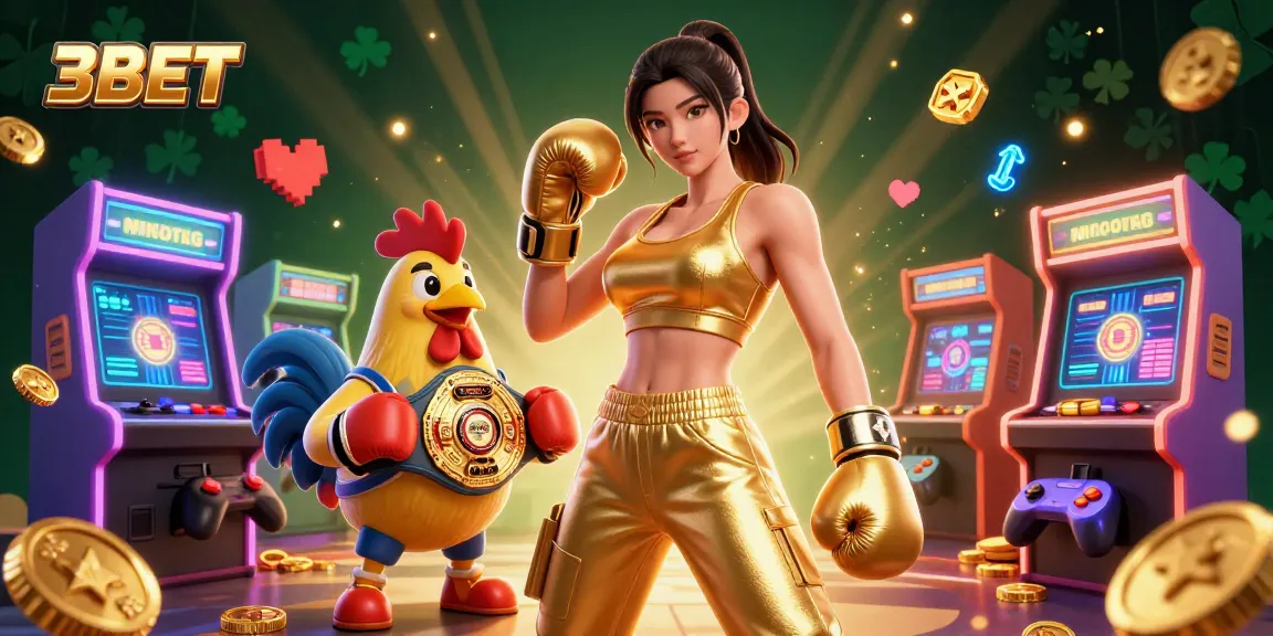 Engage in thrilling adventures at 3BET with vibrant casino-themed elements and unique characters.