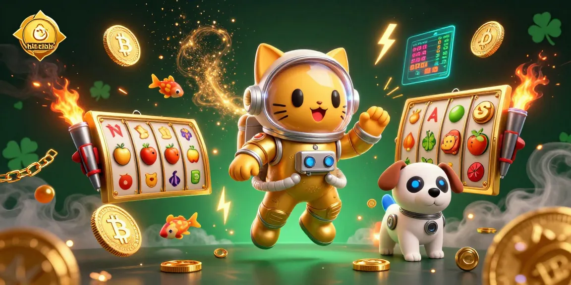 Experience thrilling gaming at hit club with vibrant slot machines and crypto coins.