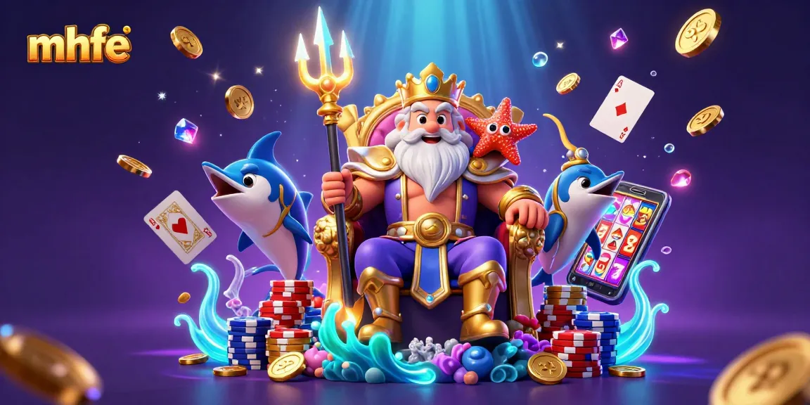 mhfe showcases an engaging 3D cartoon scene with casino elements, highlighting a vibrant gaming experience.