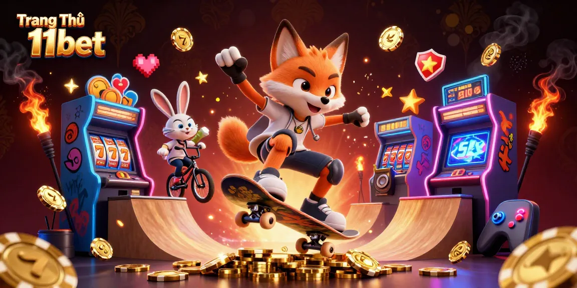 Experience the excitement of gaming at Trang Chủ 11bet with colorful elements and vibrant characters.